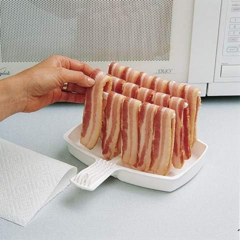 🔥HOT SALE🔥Bacon Microwave Bacon Dish - Makes Crispy Bacon in Minutes - Simple, Quick, and Easy to Use - Reduces Fat Content for a Healthier Meal