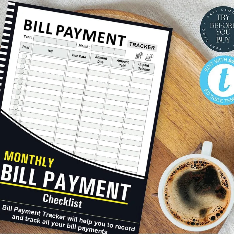 🔥Bill Tracker Notebook - 🎁BUY MORE SAVE MORE