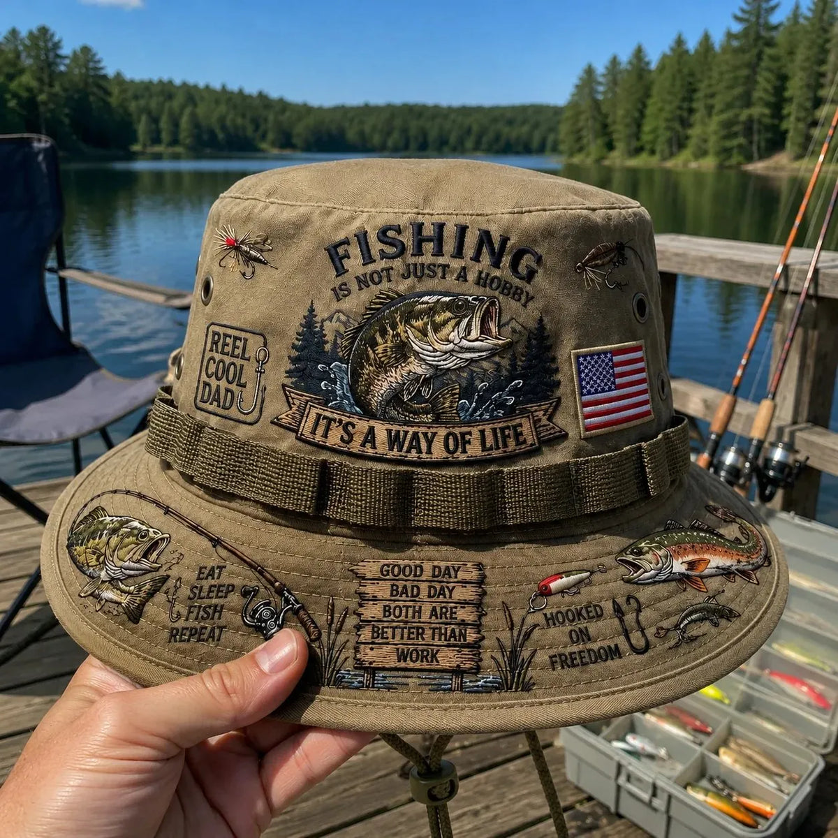 🎉🇺🇸 49% OFF- 🎣 Fishing Is a Way of Life Boonie Hat(Printing process)