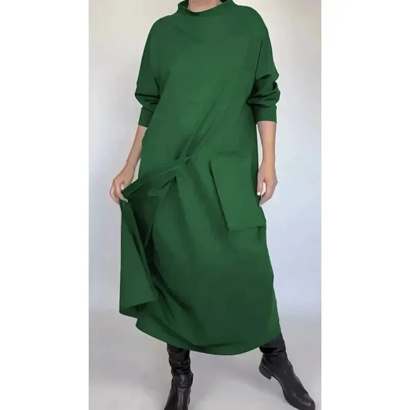 Irregular Loose Casual Patchwork Maxi Dress (Buy 2 Free Shipping)