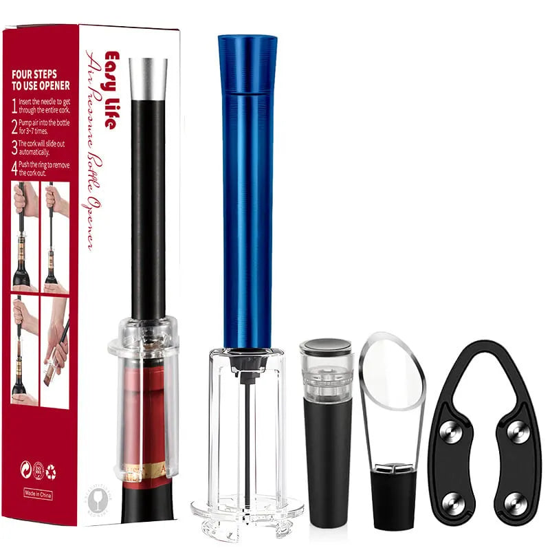 🔥 HOT SALE 🔥Air Pump Cork Remover Wine Bottle Opener Set