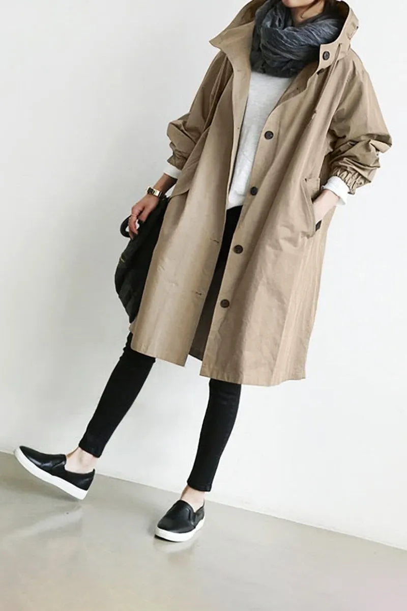 Waterproof  Oversized Hooded Windbreaker Rain Jacket