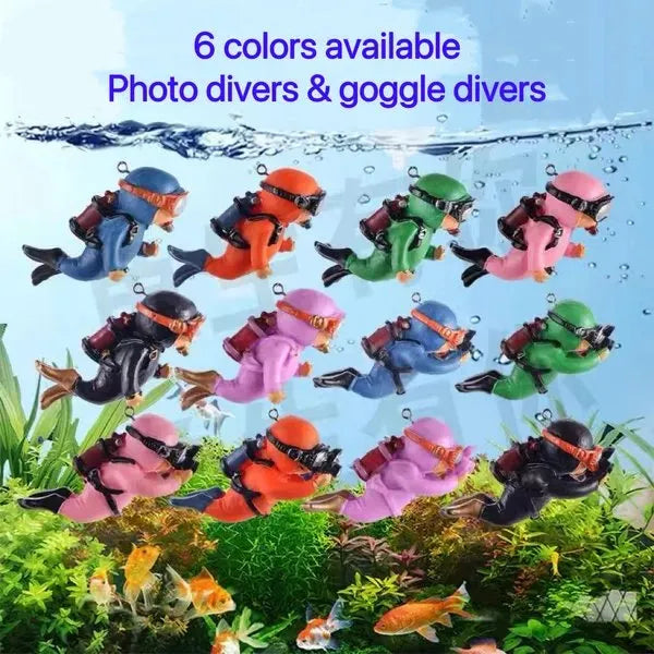🔥LAST DAY 48% OFF🔥Aquarium Decorations, Lovely Diver Fish Tank, Floating Device(Buy 2 Get 1 Free)