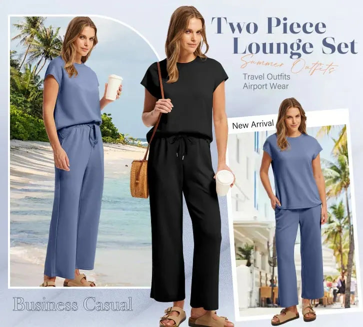 💕Hot Sale 49% OFF🔥New Women's  Sleeveless Top & Wide-Leg Pants 2-Piece Set