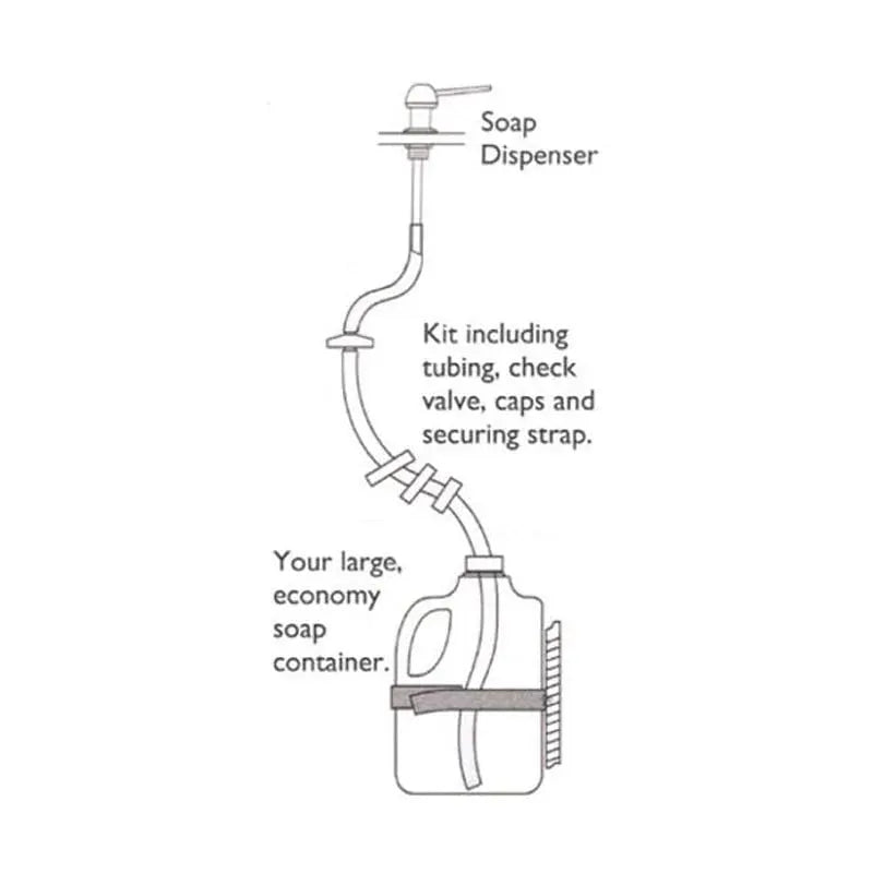 🔥HOT SALE🔥✨ Sink Soap Dispenser Extension Tube Kit – Connects to Bulk Containers, Smooth Pump, Universal Fit 🚰