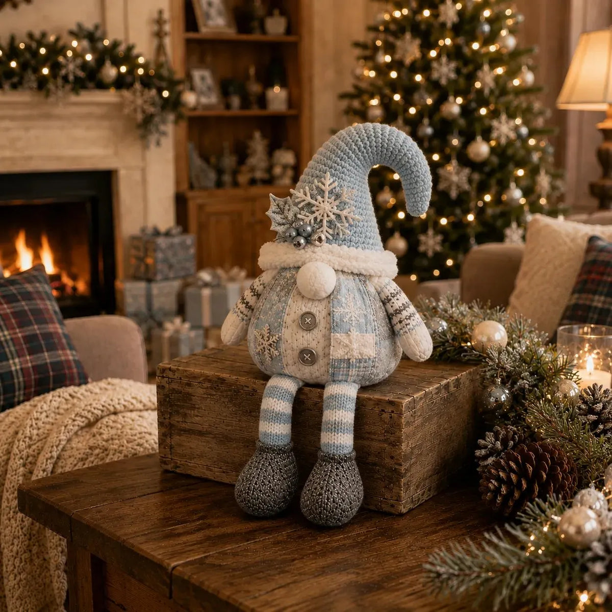 🎉⏳ Last Day 49% OFF – 🎄Beginner-Friendly DIY Quilted Christmas Gnome Shelf Sitter Kit | Complete Kit with Coordinated Fabrics, Filling & Step-by-Step Guide Included 💕