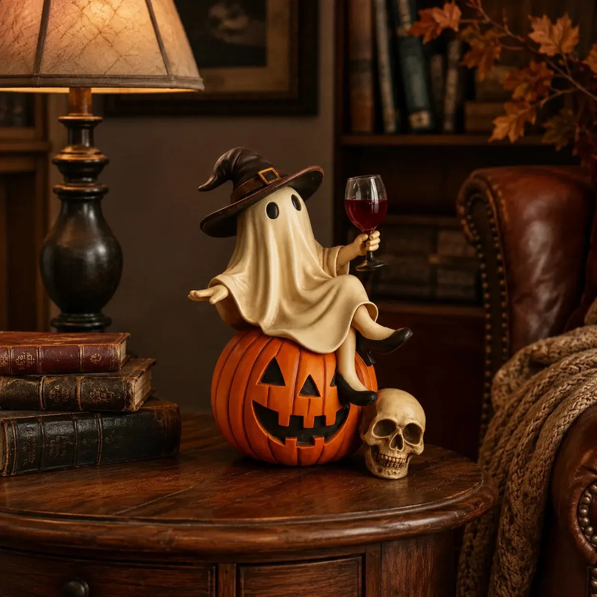 🔥HOT SALE🔥👻🍷Ghost Wine Night Halloween Decor