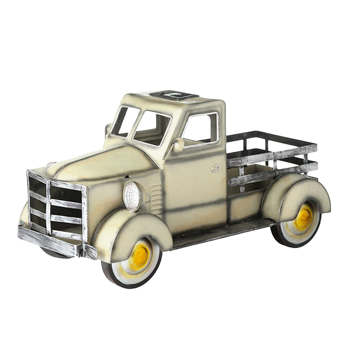 Retro Style Solar Pickup Truck Garden Decoration