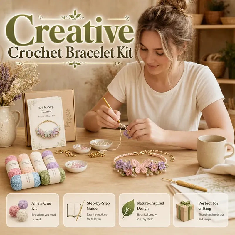 🔥HOT SALE🔥Nature-Inspired DIY Crochet Bracelet Kit