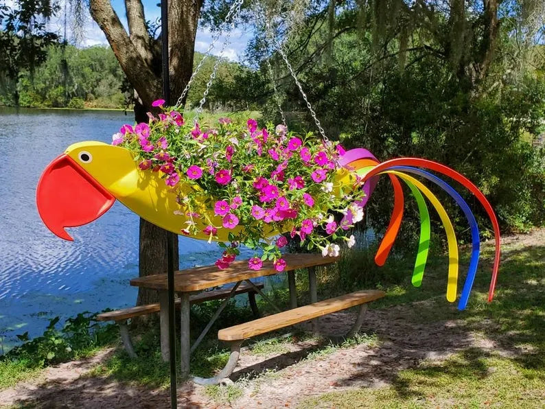 Flying Parrot Flower Pot