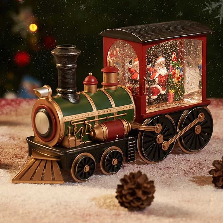 🎉🎅Christmas Gift Music Box Train💝 Music Box Crystal Ball Ornaments