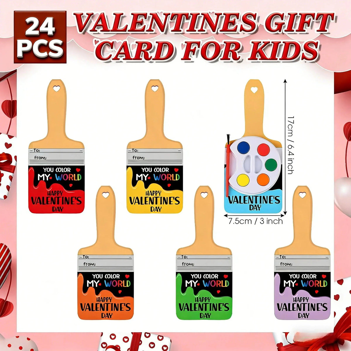 🎉Mini Watercolor Paint Sets For Valentines Day Gifts