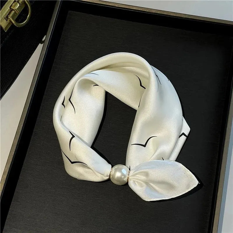 🔥HOT SALE🔥🧣 Effortless Glamour: Pop-On Pearl Necklace Scarf ✨