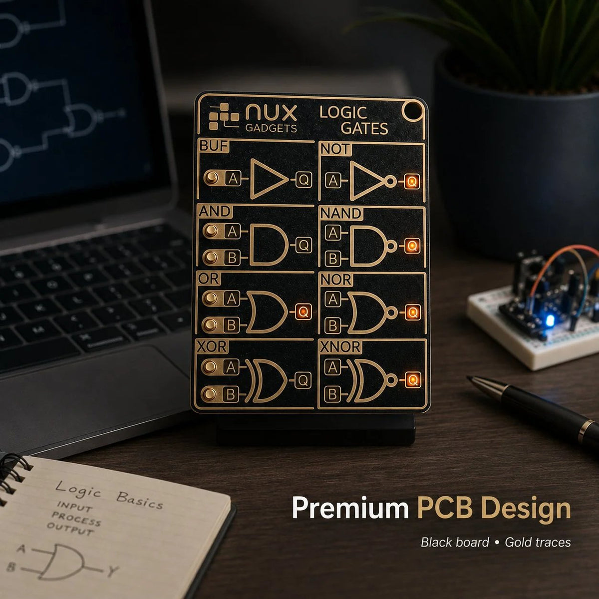 🎉🧠 Interactive Logic Gate Circuit Board — Learn Digital Electronics Through Hands-On Experiments ⚡
