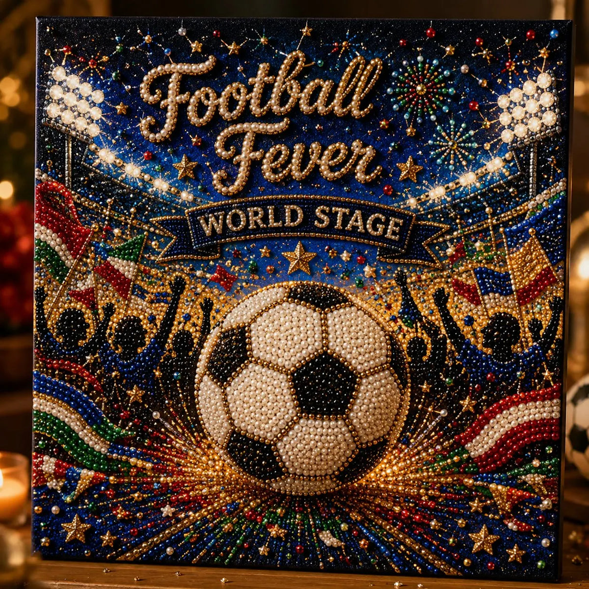⚽Football Fan DIY Pearl Painting Kit✨Beginner Frinedly