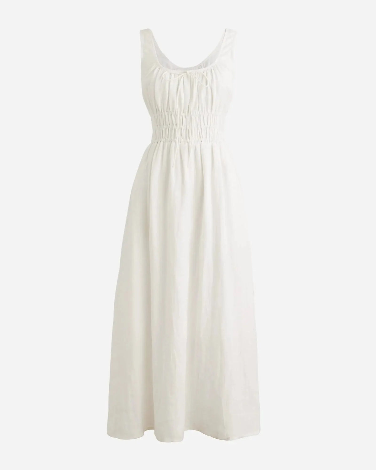 Smocked Linen Dress (Buy 2 Free Shipping)