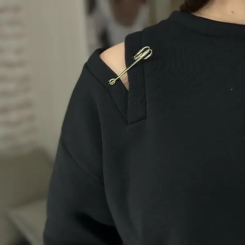 Women's Chic Hollow Out Sweatshirt Dress