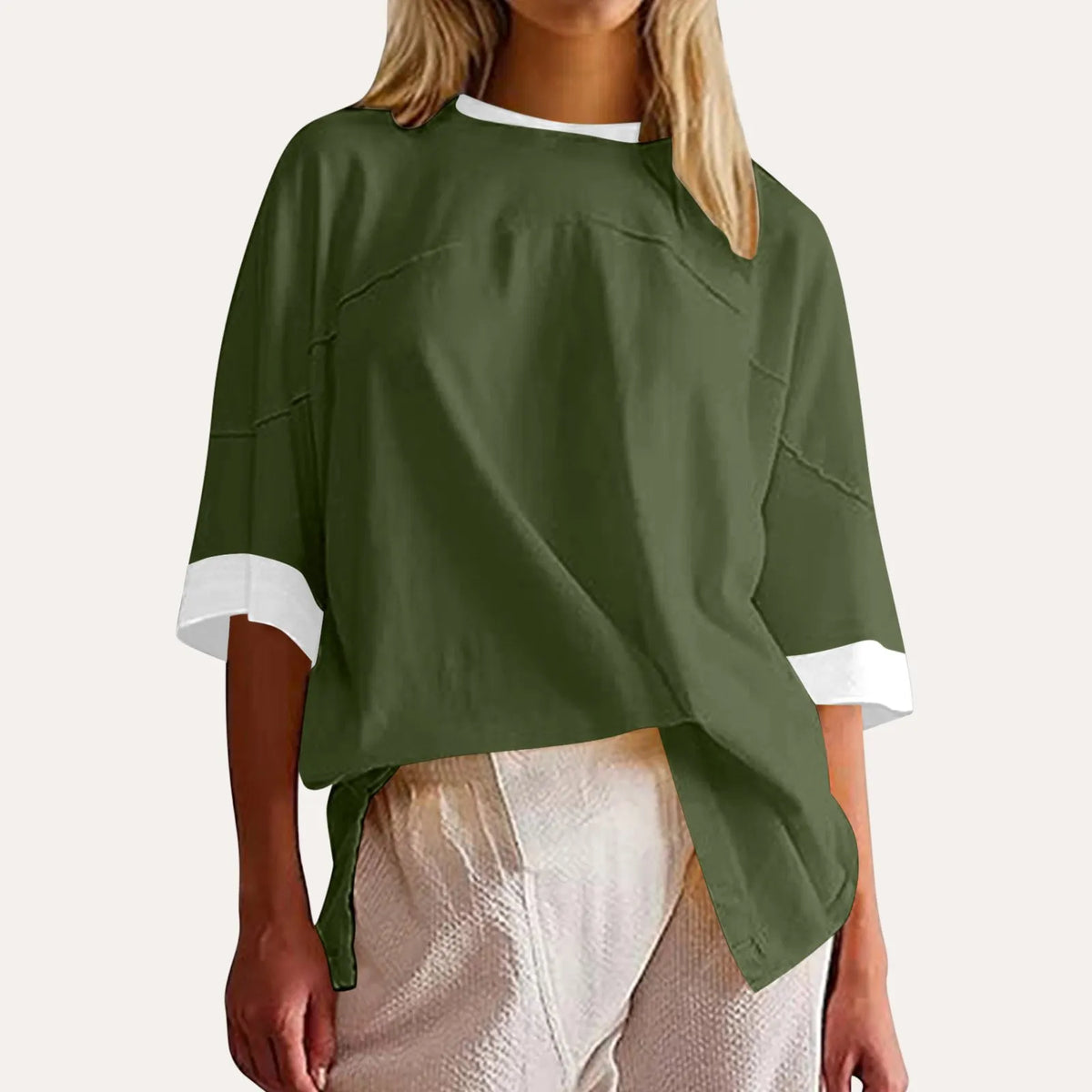 ✨Short-sleeved Color Block T-shirt (Buy 2 Free Shipping)
