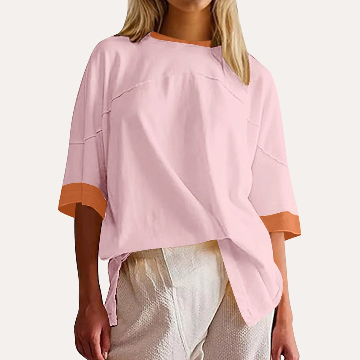 ✨Short-sleeved Color Block T-shirt (Buy 2 Free Shipping)