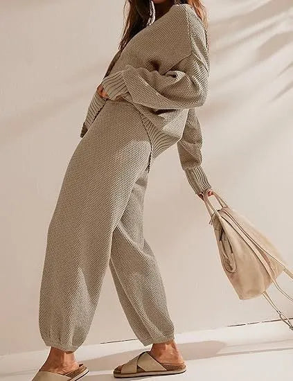 Soft Ribbed Knit Cardigan Set (FREE SHIPPING)