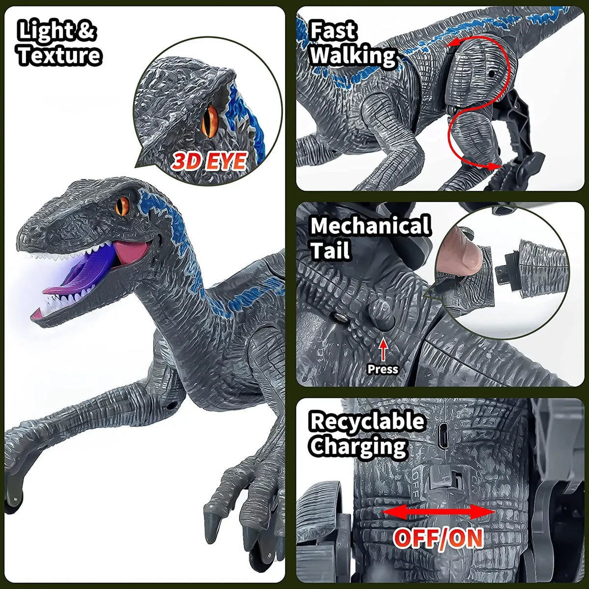(Buy 1 Free Shipping)🎁Best Christmas Gifts for Kids🎁Remote Control Dinosaur