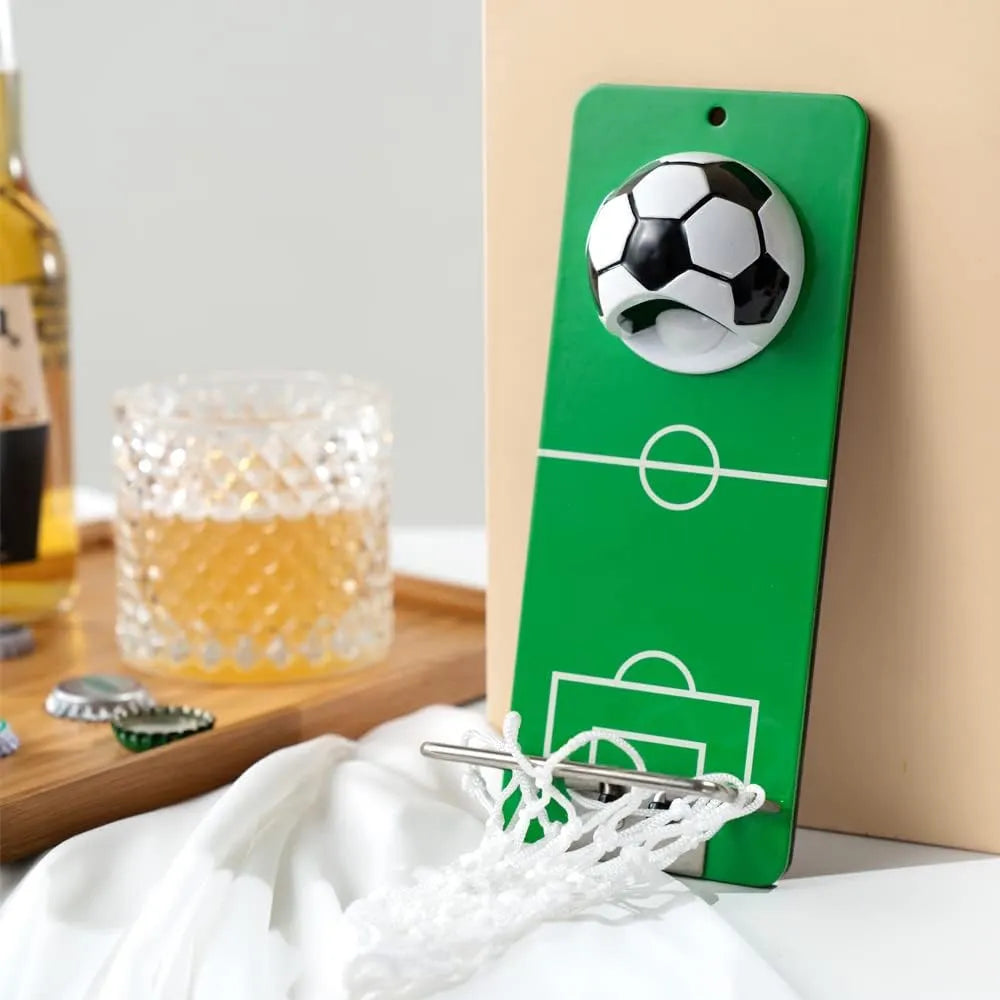 🏀 Wall Mount Basketball Bottle Opener with Caps Net