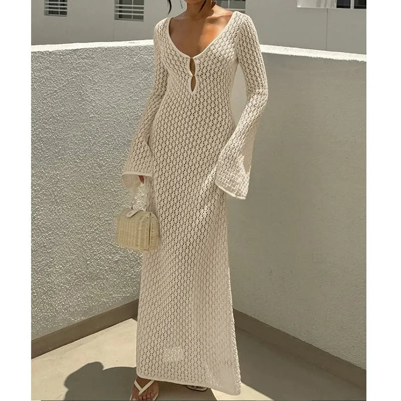 🔥Jacqueline Long Sleeve Crochet Maxi Dress💥(Buy 2 Free Shipping)