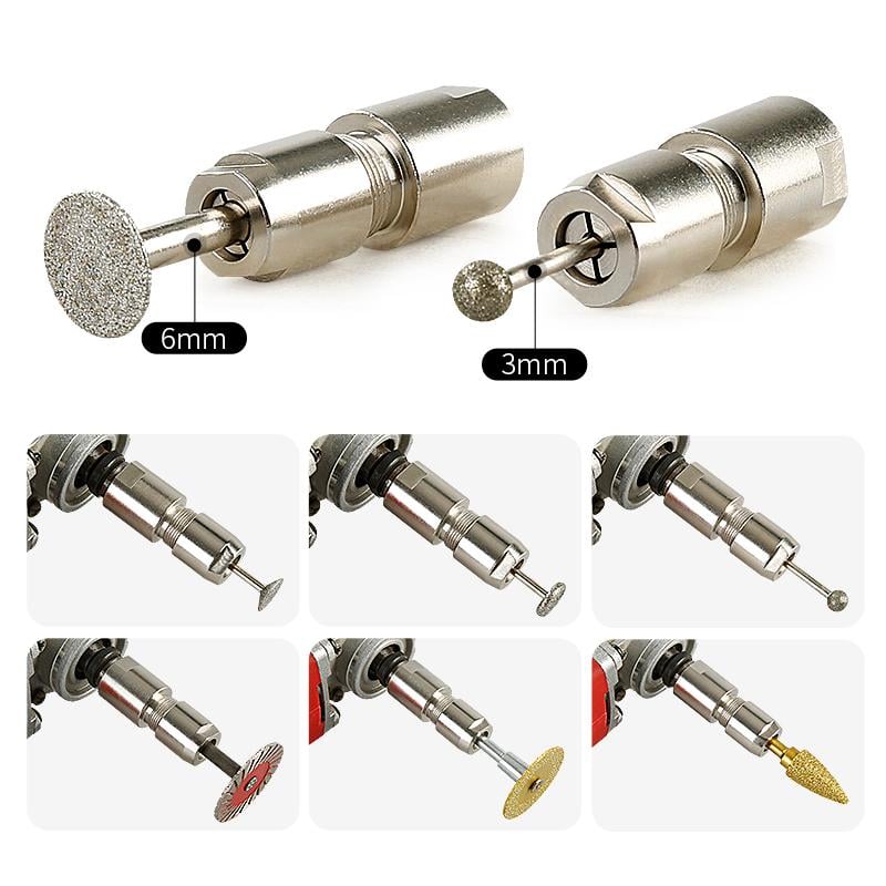 🎉Angle Grinder Conversion Kit 🔧 3mm/6mm Dual Collet – 100-type angle grinder Adapter for Carving & Polishing