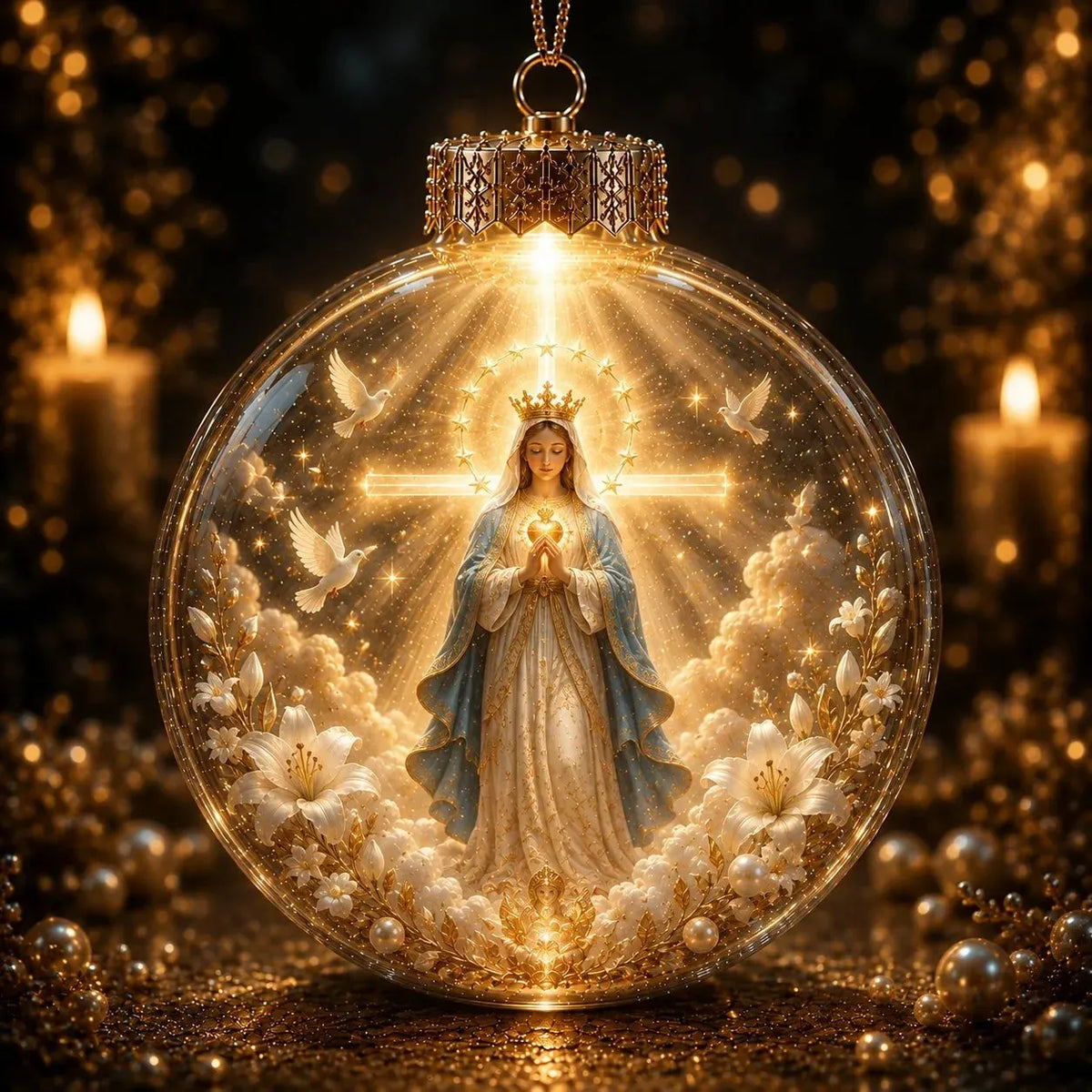 🔥 HOT SALE 🔥⏳ Last Day 49% OFF – ✝️ Illuminated 3D Christian Faith Ornament Collection | Clear Globe with Sacred Figures, Warm Golden Glow & 8 Meaningful Designs ✨