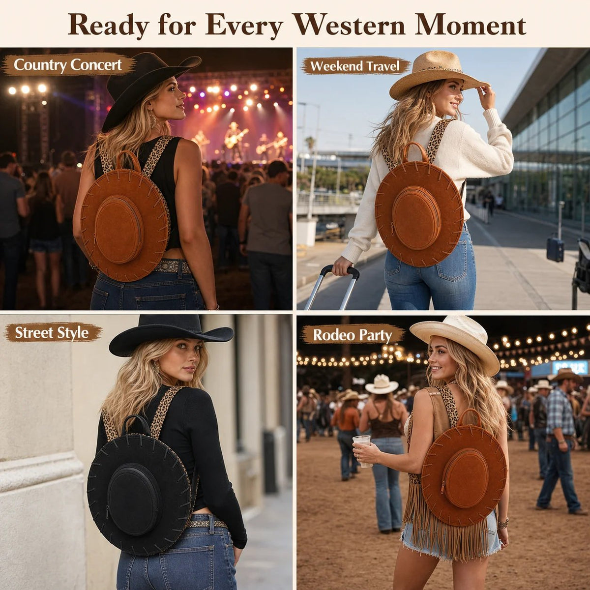 🎉Western Cowgirl Hat Backpack