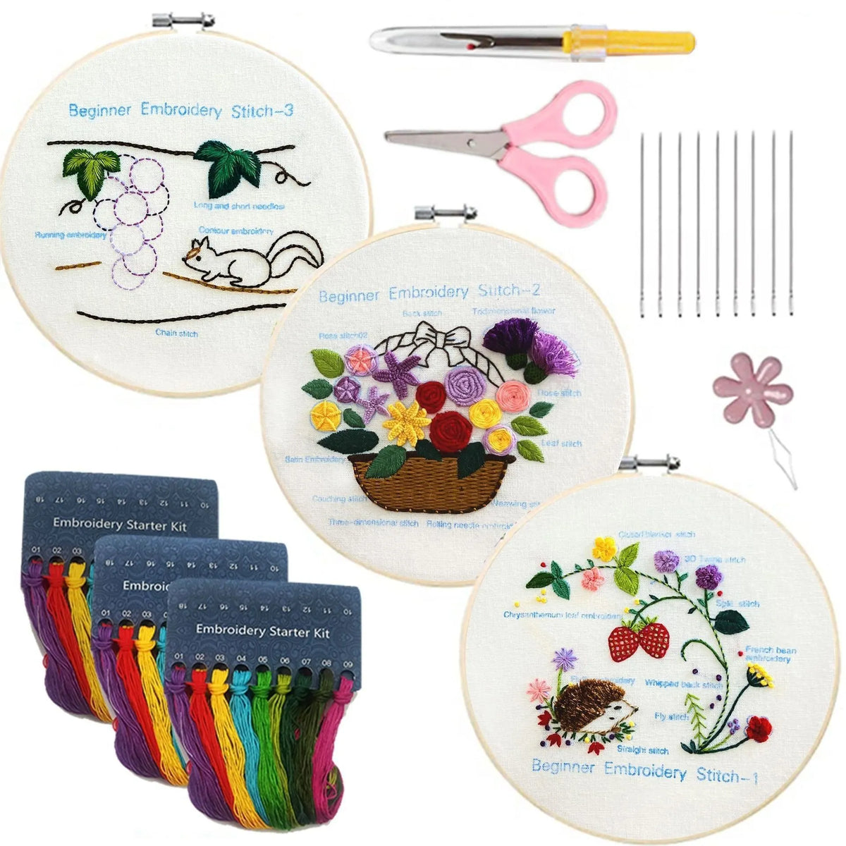 💕Beginner Friendly- Embroidery Stitches Practice Kit