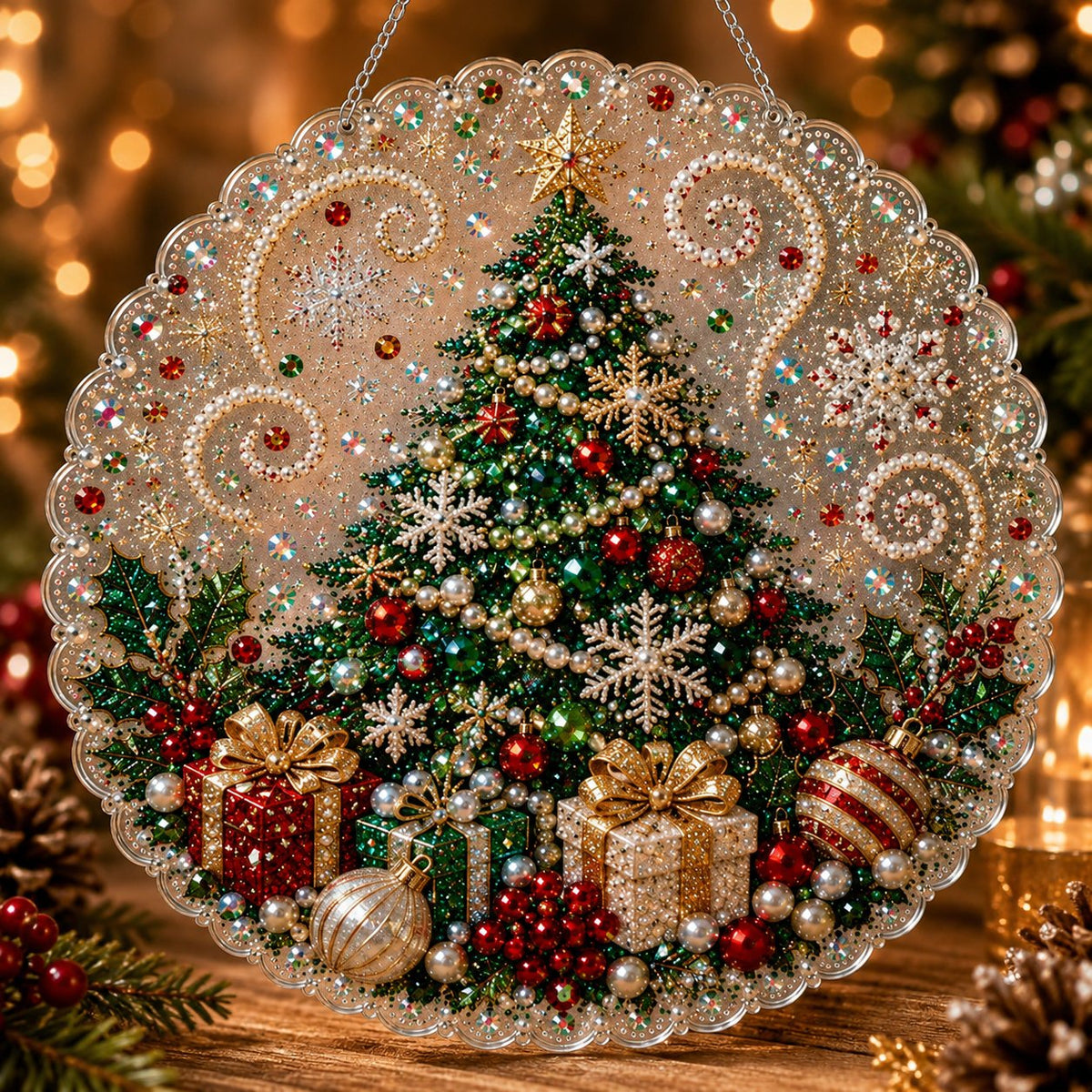 🎉🎅 Acrylic Christmas Diamond Ornament Kit — Create a Sparkling Holiday Decoration! ✨