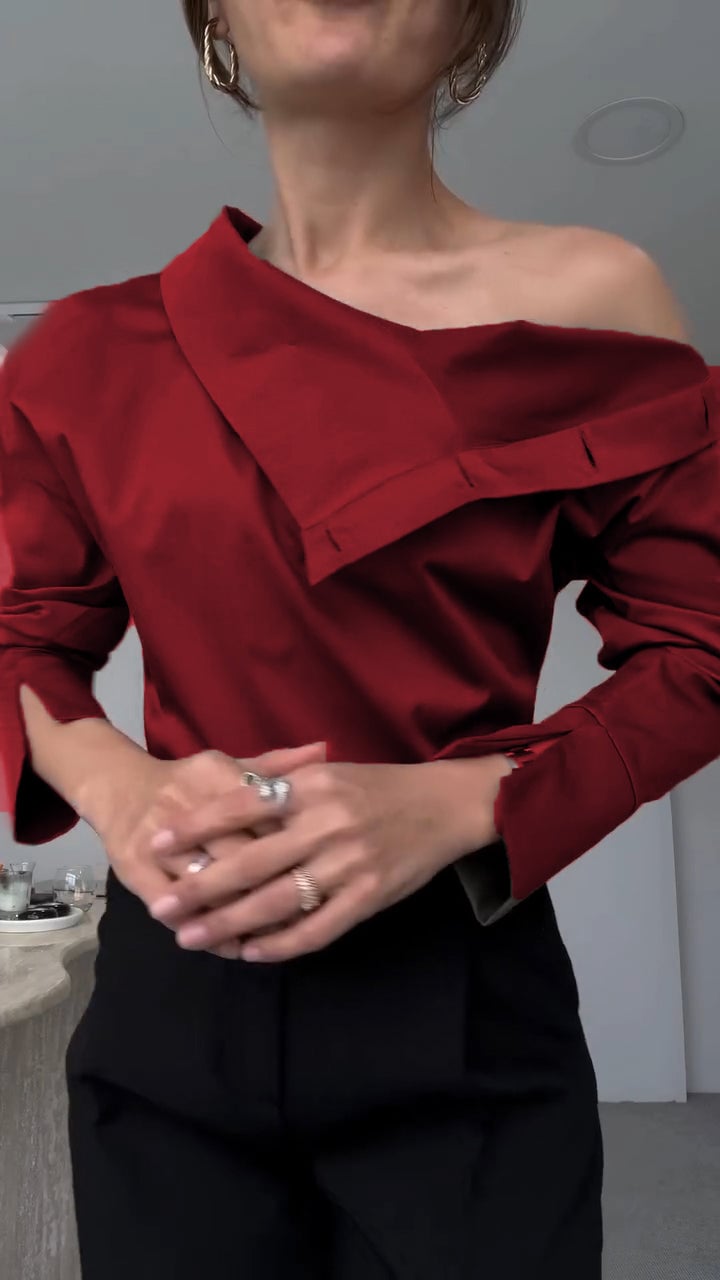 Women's High Collar Side Button Elegant Shirt (Buy 2 Free Shipping)