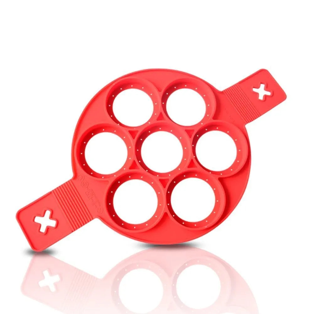 Pancake Molds for Fried Eggs, Reusable Silicone Non-Stick Egg Pancake Maker