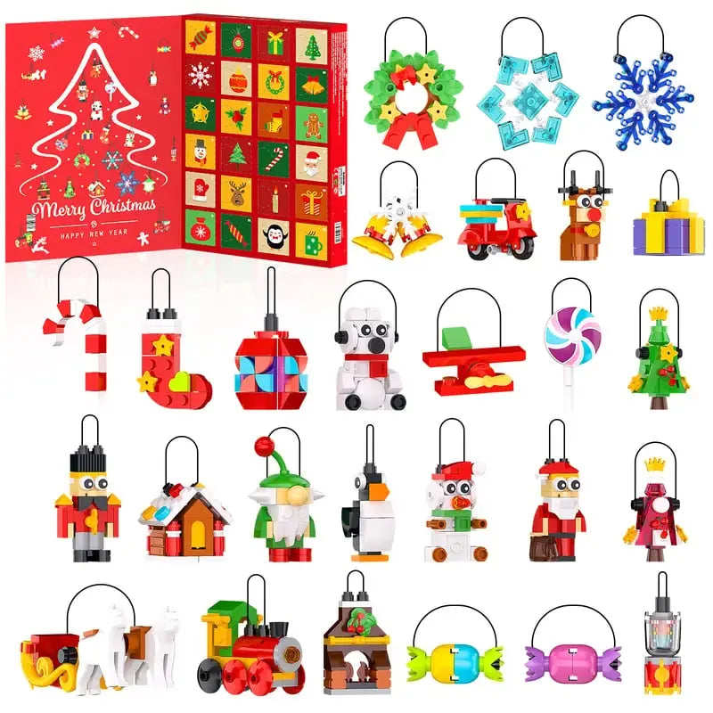 🎉⏳ Limited Stock 49% OFF🎄24-Day Christmas Surprise Building Block Countdown Calendar | 24 Daily Compartments with Surprise Toys for a Fun Screen-Free Holiday Tradition 🎁