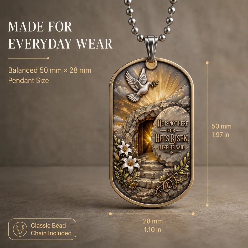 🔥HOT SALE🔥💥🏆Personalized "Greater Love" 3D Jesus Dog Tag Necklace ✝️❤️