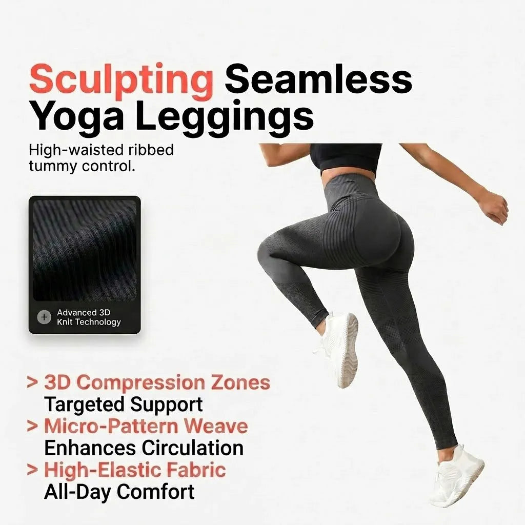 Women's High-Waisted Stretchy Butt-Lifting Yoga Leggings