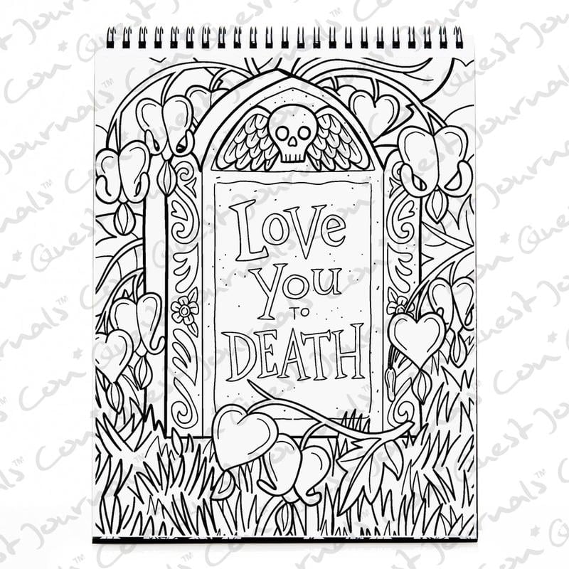 🔥Last Day 49% OFF -🖤 Waiting for the Night Gothic Love Coloring Book 📓