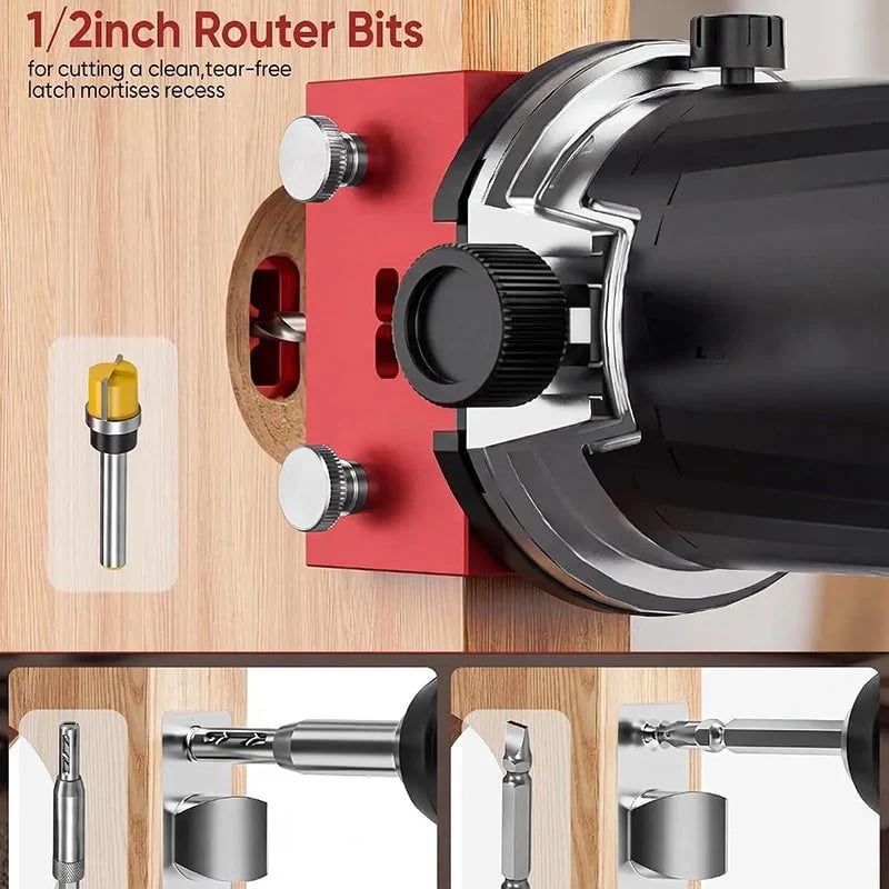 🎉Door Latch Mortising Tool Kit for Wood Doors