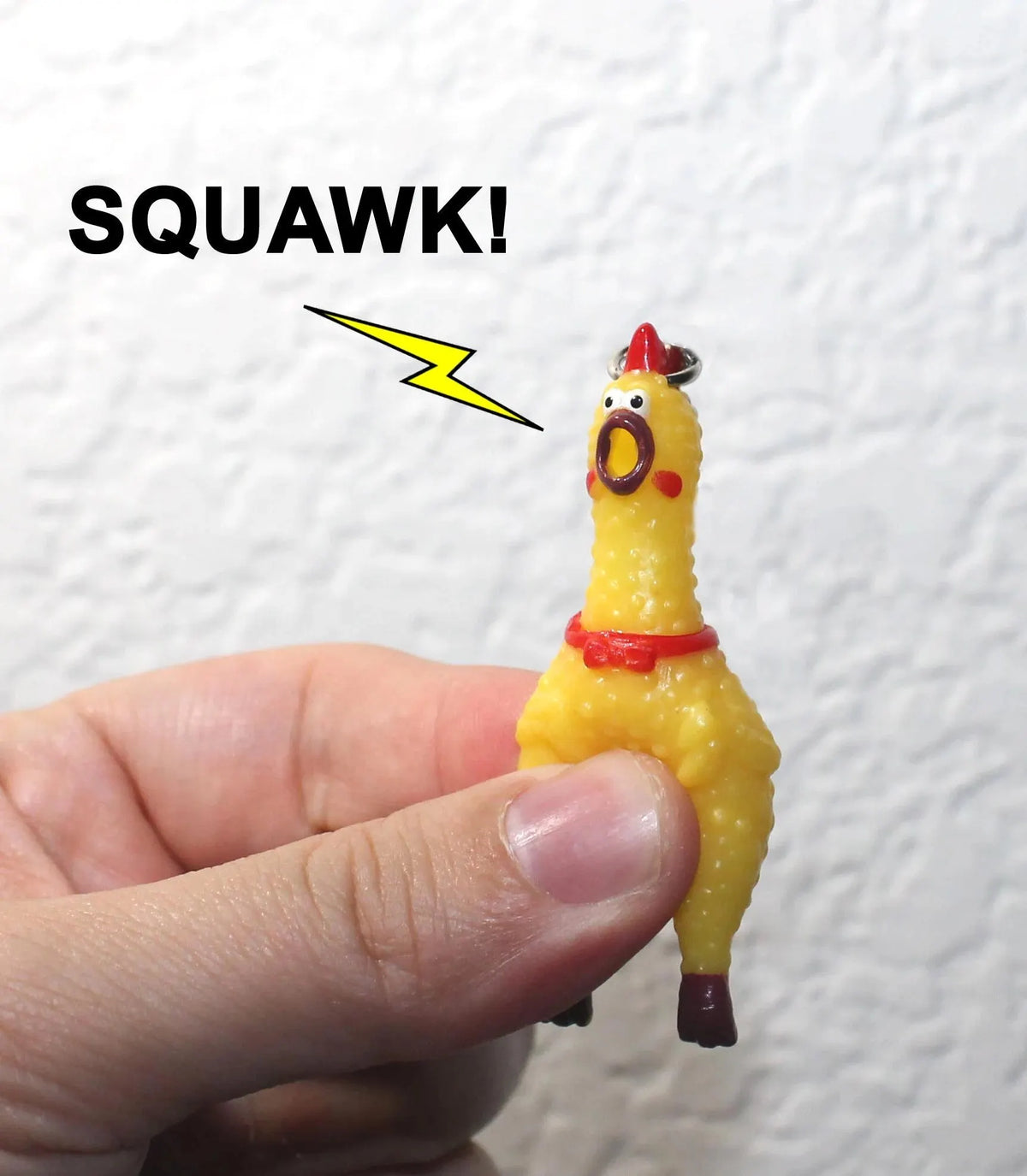 2pc Squawking Rubber Chicken Earrings