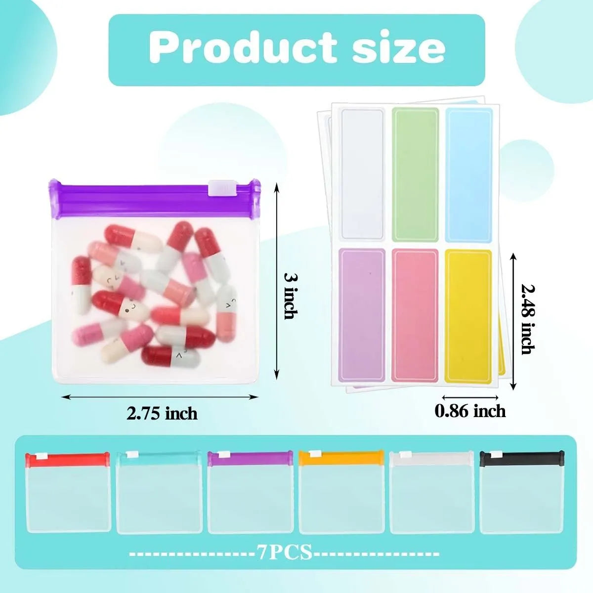 🔥Last Day 49% OFF -💊✨ Stay Organized Anywhere with Clear Zipper Pill Storage Bags