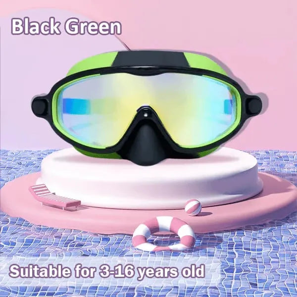 🏊‍♀️ Buy 1 Get 1 Free🏊‍♀️-2026 HD children's large frame waterproof and anti-fog swimming goggles