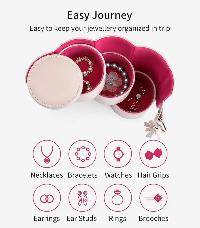 🔥 HOT SALE 🔥💎 Layered Travel Jewelry Case – Elegant Storage, Always Ready to Shine✈️