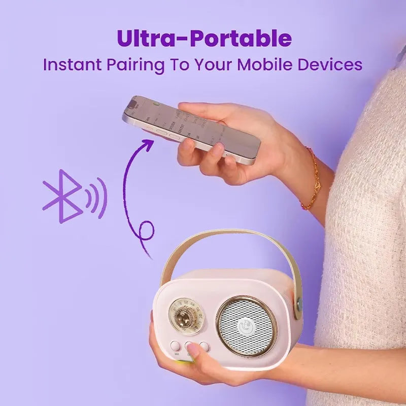 ✨[Official Brand Store]Portable Bluetooth Speaker with Wireless Microphone(🔥Limited Time Discount)