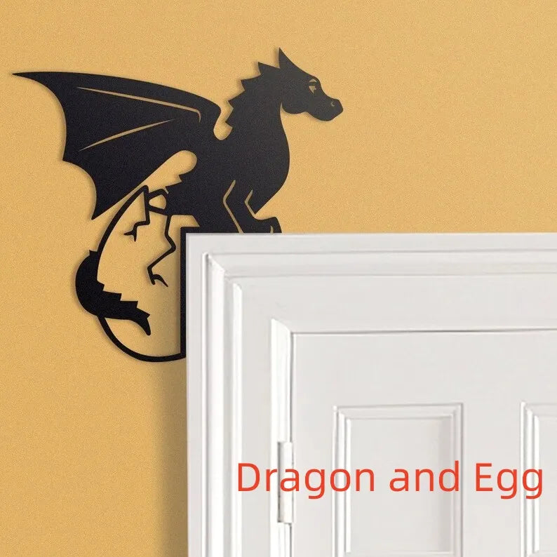Cute Dragon Metal Door Topper