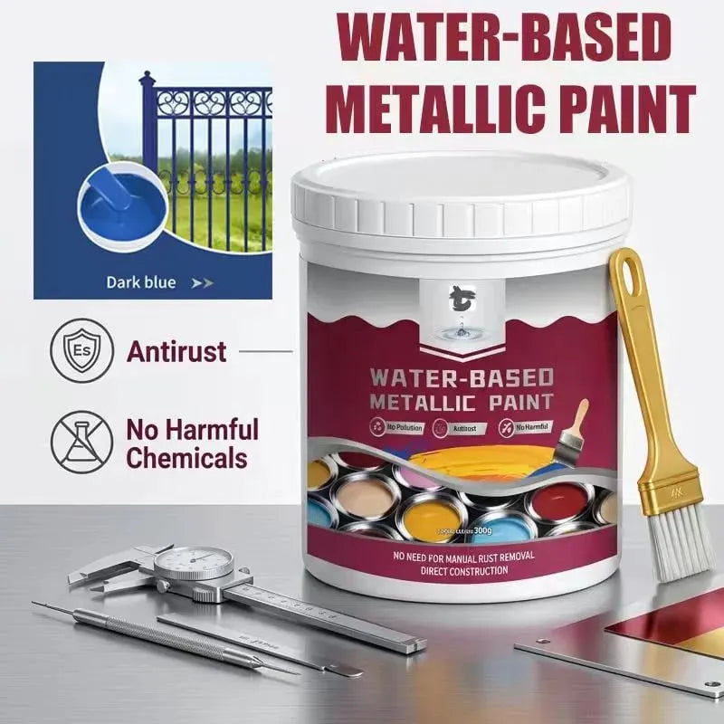 🔥HOT SALE🔥⏳Time-Limited Special⏰Rust Converter Metallic Paint – One coat stops rust, no sanding, no fumes. Dries to a sleek metal finish. Perfect for garden tools & gates. 🔨🛡️