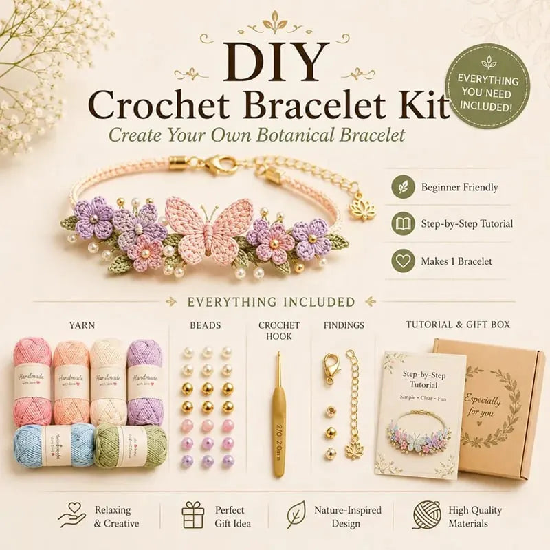 🔥HOT SALE🔥Nature-Inspired DIY Crochet Bracelet Kit