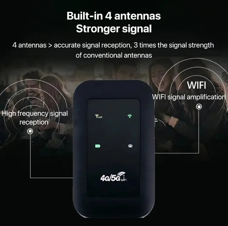 🎉Wireless Portable WiFi(SIM card not included)(Requires card insertion, not include SIM card)