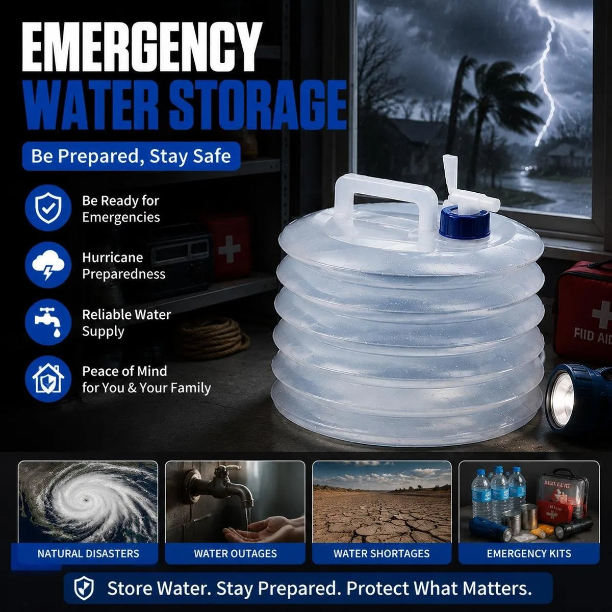 📢📢50% OFF !! ⏰Collapsible Water Container with Spigot