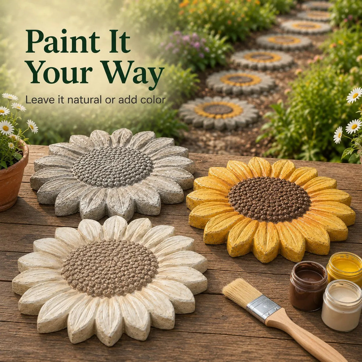 🔥HOT SALE🔥💥 LAST DAY 49% OFF - 🌻 Reusable Sunflower Stepping Stone Mold (📦Buy 2 Free Shipping)